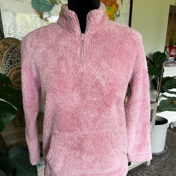 The Children's Place Other - The Children's Place Plush Half-Zip Turtleneck Sweater - Pink
